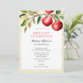 Apple Fruits Birthday Invitation 招待状 (スタンド正面)