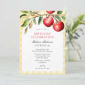 Apple Fruits Birthday Invitation 招待状 (スタンド正面)