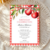 Apple Fruits Birthday Invitation 招待状