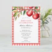 Apple Fruits Birthday Invitation 招待状 (スタンド正面)