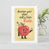 apple funny birthday cards カード (スタンド正面)