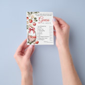 Apple & Gingham赤ちゃんシャワー価格ゲームを推測 チラシ (手)