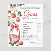 Apple & Gingham赤ちゃんシャワー価格ゲームを推測 チラシ (正面)