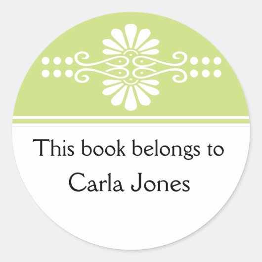 Apple Greenこの本はラベルに属している ラウンドシール (正面)