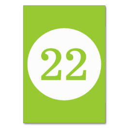 Apple GreenとWhite Circleのテーブル番号 テーブルナンバー