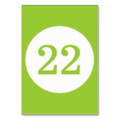 Apple GreenとWhite Circleのテーブル番号 テーブルナンバー (正面)