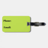 Apple Greenの荷物を名前でパーソナライズ ラゲッジタグ (裏面横)