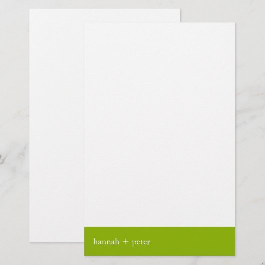 Apple Green Banner ::ひな形 便箋 (正面/裏面)