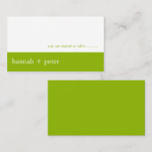 Apple Green Banner ::ゲスト用座席カード プレイスカード (正面/裏面)