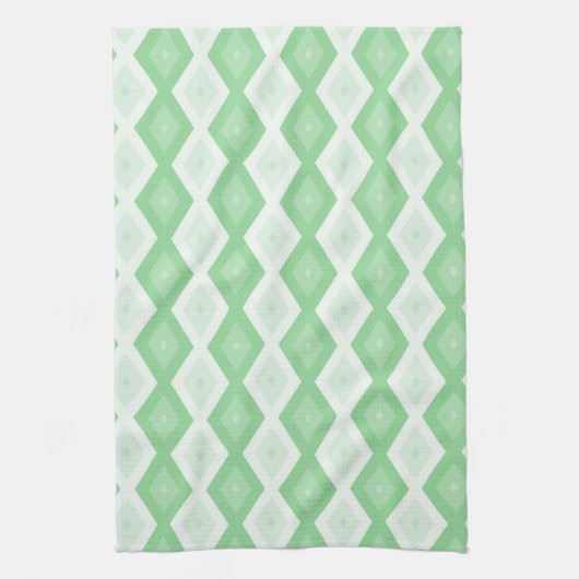 Apple green diamond pattern キッチンタオル (縦)