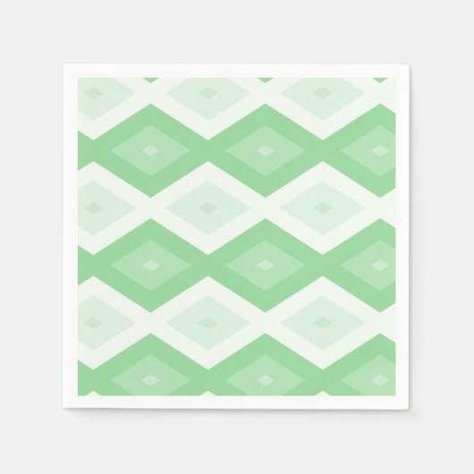 Apple green diamond pattern スタンダードカクテルナプキン (正面)
