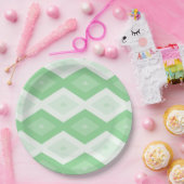 Apple green diamond pattern ペーパープレート (パーティー)