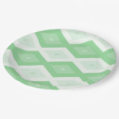 Apple green diamond pattern ペーパープレート (アングル)