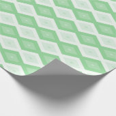 Apple green diamond pattern ラッピングペーパー (角)