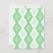 Apple green diamond pattern 出欠カード (正面)