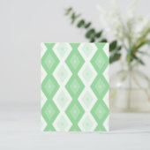 Apple green diamond pattern 出欠カード (スタンド正面)