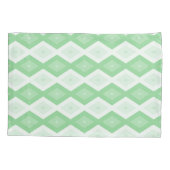 Apple green diamond pattern 枕カバー (裏面)