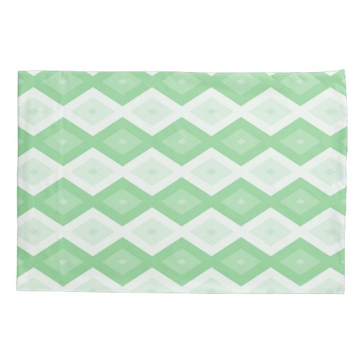 Apple green diamond pattern 枕カバー (裏面)