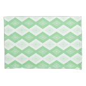 Apple green diamond pattern 枕カバー (正面)