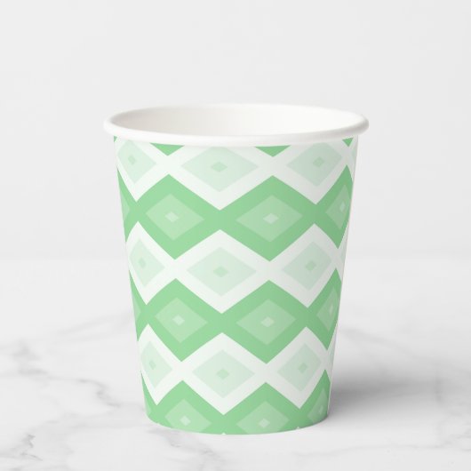 Apple green diamond pattern 紙コップ (裏面)
