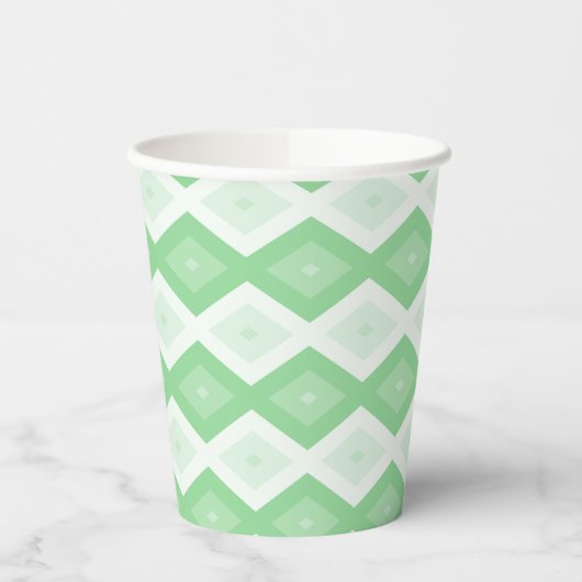 Apple green diamond pattern 紙コップ (左)