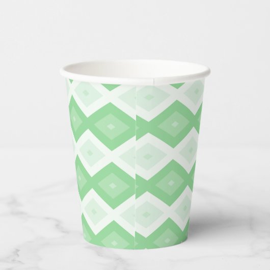 Apple green diamond pattern 紙コップ (右)