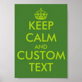 Apple green KeepCalmのポスター |パーソナライズされた文字 ポスター