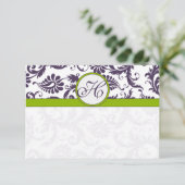 Apple Green Lapis Purpleレスポンスカード 出欠カード (スタンド正面)