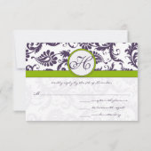 Apple Green Lapis Purpleレスポンスカード 出欠カード (裏面)