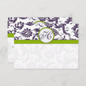 Apple Green Lapis Purpleレスポンスカード 出欠カード (正面/裏面)