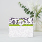 Apple Green Lapis Purpleレスポンスカード 出欠カード (スタンド正面)