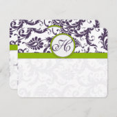 Apple Green Lapis Purpleレスポンスカード 出欠カード (正面/裏面)