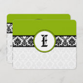 Apple Green Response Card – マット側の文字 出欠カード (正面/裏面)