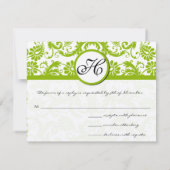 Apple Green Response Card – マット側の文字 出欠カード (裏面)