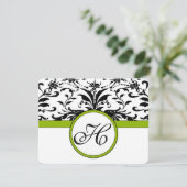 Apple Green Response Card – マット側の文字 出欠カード (スタンド正面)