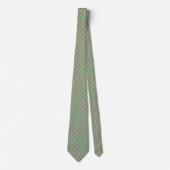 Apple Green Stripes Flower Tree Wedding Tie ネクタイ (正面)
