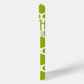 Apple Green Wt Morocco #5 Navy 3イニシャルモノグラム Case-Mate iPhoneケース (裏面 / 左)