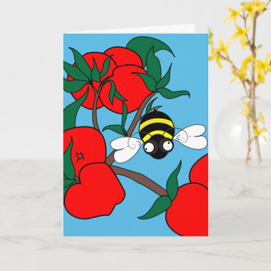 Apple Greeting Card (Life Is Sweeter) カード (黄色い花)