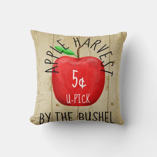 Apple Harvestヴィンテージ標識 クッション (正面)