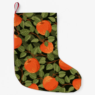 Apple Harvest:グリーン葉ヴィンテージ スモールクリスマスストッキング