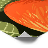 Apple Harvest：グリーン葉ヴィンテージ ポスター (角)