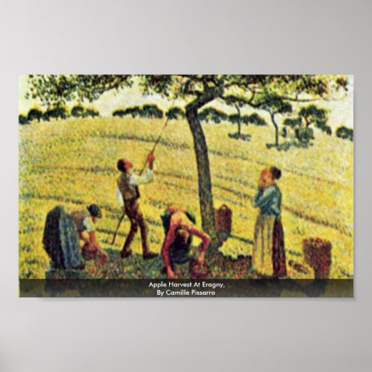 Apple Harvest At Eragny, By Camille Pissarro ポスター (正面)