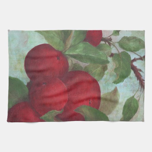 Apple Harvest、Red、Green キッチンタオル (横)