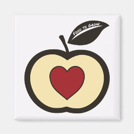 Apple & Heart Core フードトゥグロウ ロゴ マグネット
