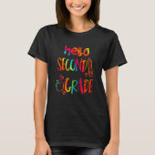 Apple Hello Second Grade 2nd First Day Of School Tシャツ (正面)