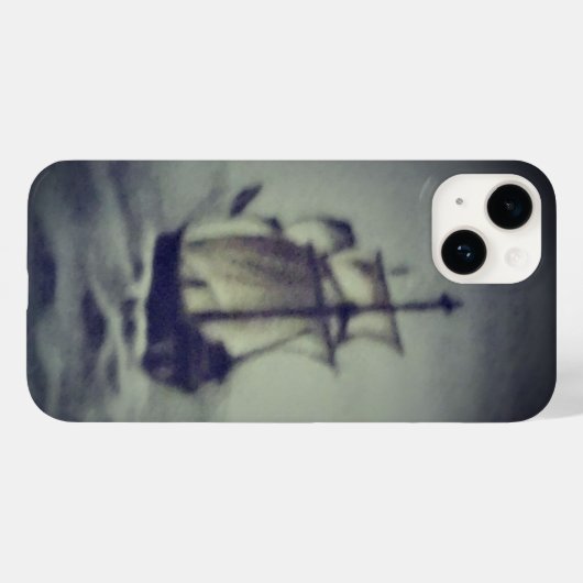 apple i phone 14帆船デザイン Case-Mate iPhoneケース (裏面 (横))