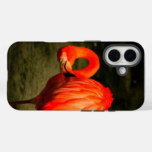 APPLE i PHONE CASE WITH A FLAMINGO DESIGN Case-Mate iPhoneケース (裏面 (横))