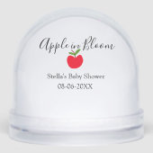 Apple in bloom baby shower red apple name date  (正面)