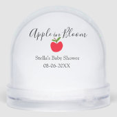 Apple in bloom baby shower red apple name date  (裏面)