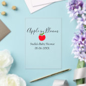 Apple in bloom baby shower red apple name date  アクリル招待状 (インサイチュ (ウェディング))
